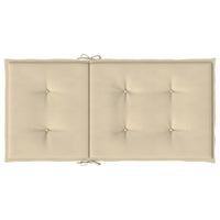 Cuscini per Sedie da Giardino 6 pz Beige 100x50x3 cm