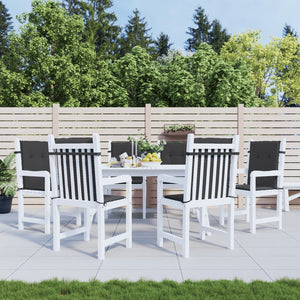 Cuscini per Sedia 6 pz Neri 100x50x3 cm in Tessuto Oxford 314138