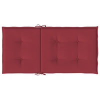Cuscini per Sedia 4 pz Rosso Vino 100x50x7 cm in Tessuto 314141