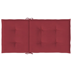 Cuscini per Sedia 4 pz Rosso Vino 100x50x7 cm in Tessuto 314141
