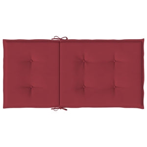 Cuscini per Sedia 6 pz Rosso Vino 100x50x3 cm in Tessuto 314142
