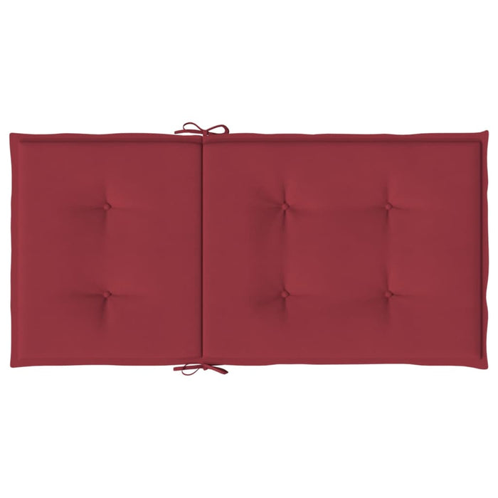 Cuscini per Sedia 6 pz Rosso Vino 100x50x3 cm in Tessuto 314142