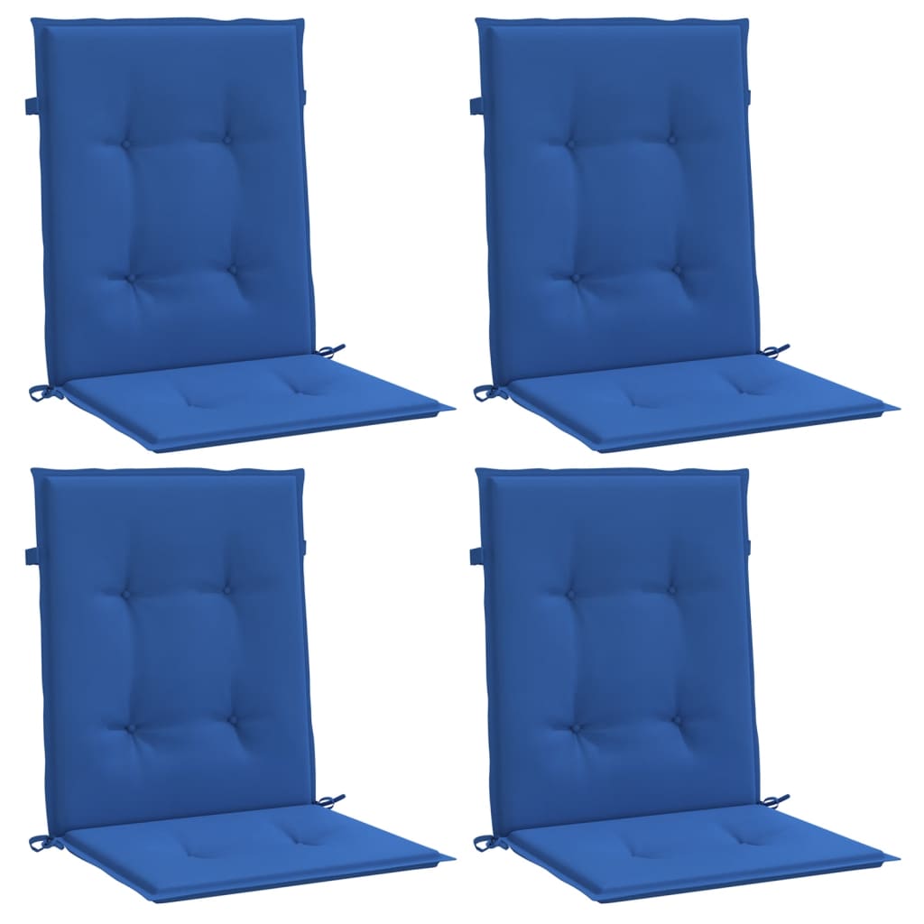 Cuscini per Sedia 4 pz Blu Reale 100x50x3 cm in Tessuto Oxford 314144