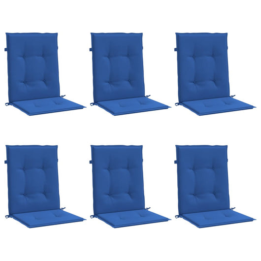 Cuscini per Sedie da Giardino 6 pz Blu Reale 100x50x3 cm cod mxl 54851