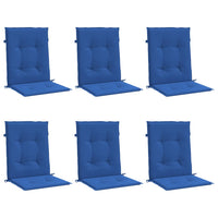 Cuscini per Sedia 6 pz Blu Reale 100x50x3 cm in Tessuto Oxford 314145