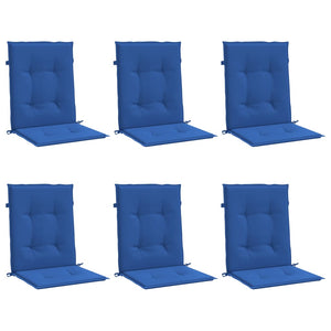 Cuscini per Sedia 6 pz Blu Reale 100x50x3 cm in Tessuto Oxford 314145