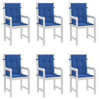 Cuscini per Sedia 6 pz Blu Reale 100x50x3 cm in Tessuto Oxford 314145