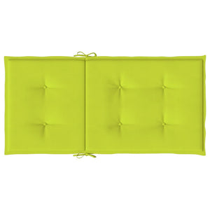 Cuscini per Sedia 2 pz Verde Intenso 100x50x3 cm Tessuto Oxford 314146