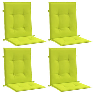 Cuscini per Sedia 4 pz Verde Intenso 100x50x3 cm Tessuto Oxford 314147