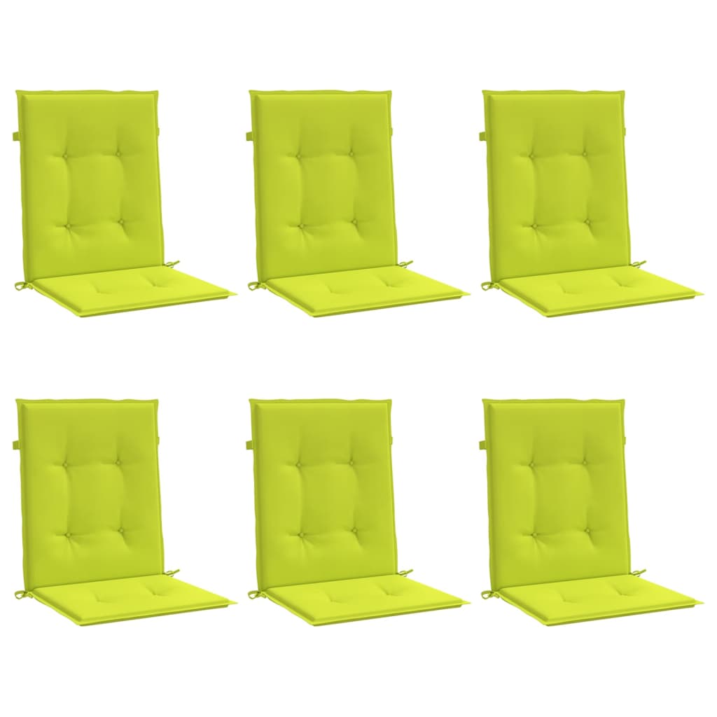 Cuscini per Sedia 6 pz Verde Intenso 100x50x3 cm Tessuto Oxford 314148