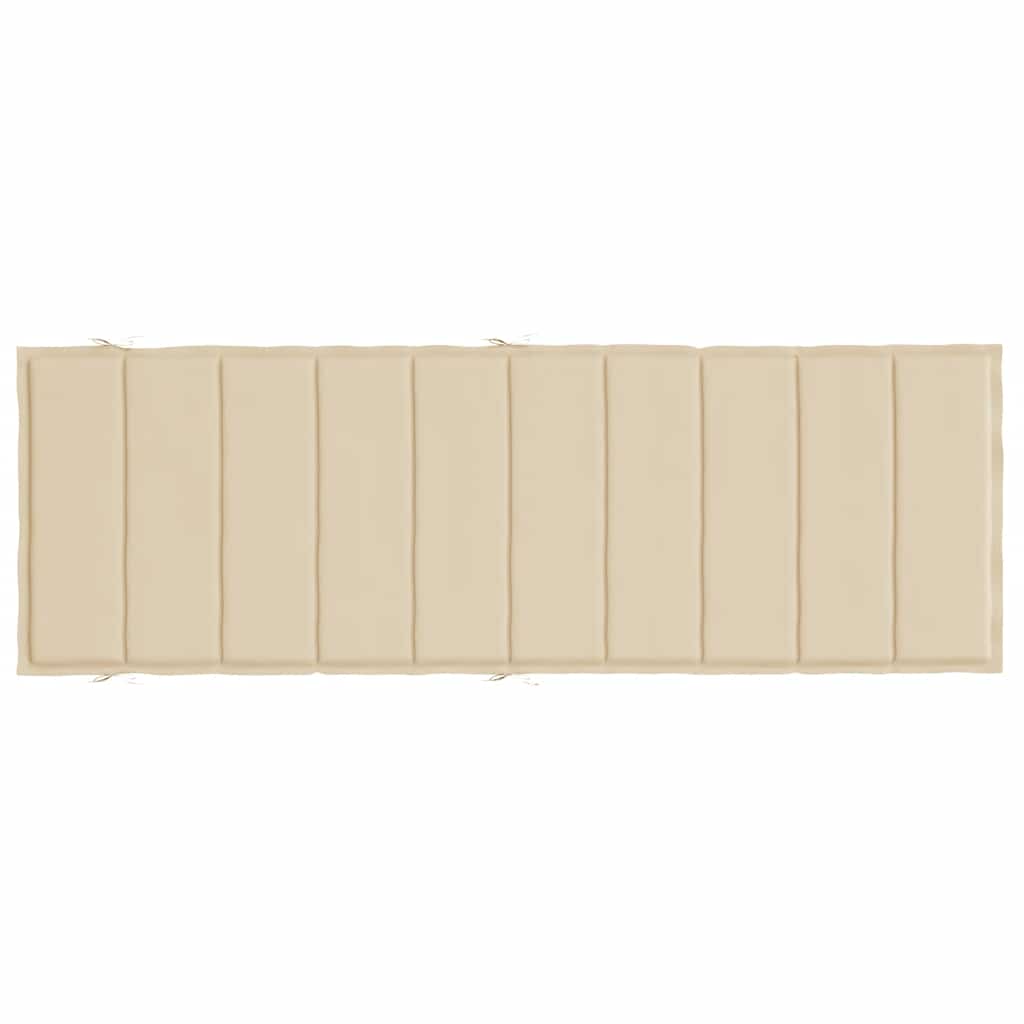 Cuscino per Lettino Beige 186x58x4 cm in Tessuto Oxford 314161