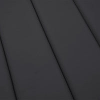 Cuscino per Lettino Nero 186x58x3 cm in Tessuto Oxford 314165