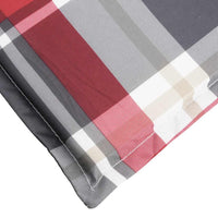 Cuscino per Lettino Prendisole a Quadri Rossi 186x58x3 cm cod mxl 64048