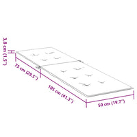 Cuscino per Sdraio Antracite (75+105)x50x4 cm 314173