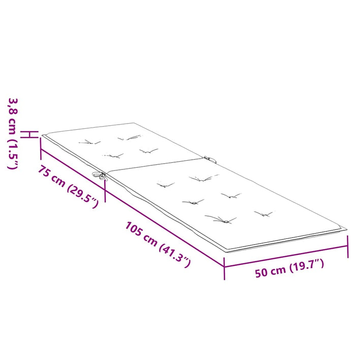 Cuscino per Sdraio Crema (75+105)x50x3m cod mxl 59470