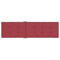 Cuscino per Sdraio Rosso Vino (75+105)x50x4 cm 314182