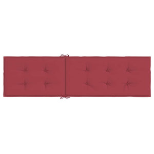 Cuscino per Sdraio Rosso Vino (75+105)x50x4 cm 314182