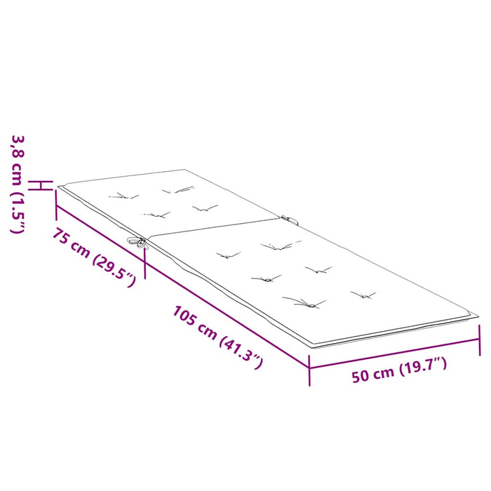 Cuscino per Sdraio Verde Brillante (75+105)x50x3 cm cod mxl 54805
