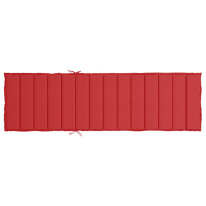 Cuscino per Lettino Rosso 200x60x3 cm in Tessuto Oxford 314209