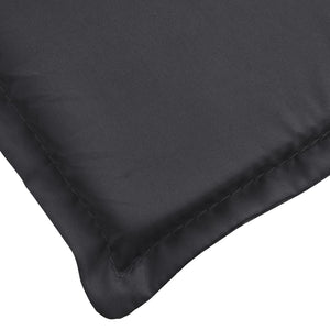 Cuscino per Lettino Nero 200x60x3 cm in Tessuto Oxford 314210