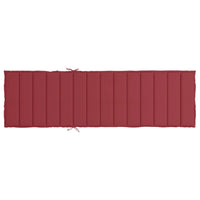 Cuscino per Lettino Rosso Vino 200x60x3 cm in Tessuto Oxford 314212