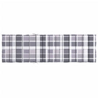 Cuscino per Lettino a Quadri Grigi 200x60x3 cm Tessuto Oxford 314217