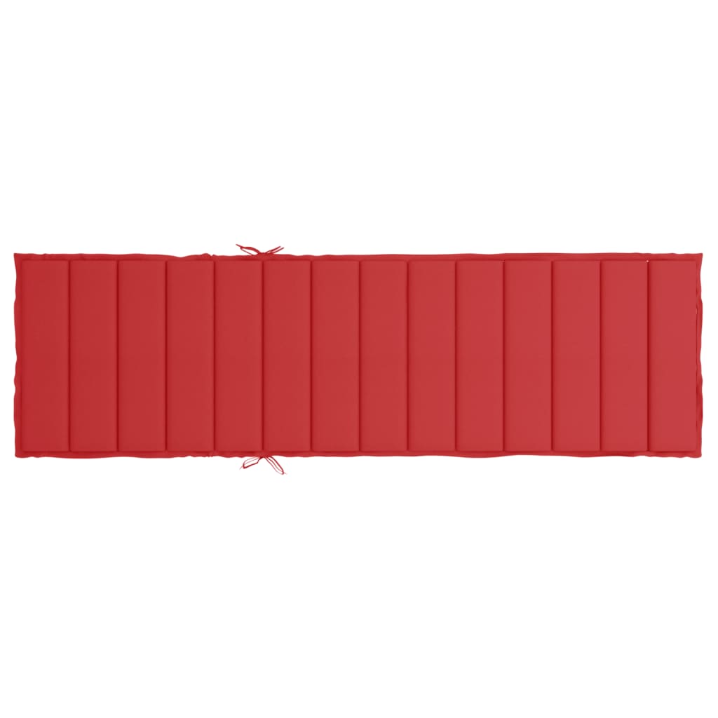 Cuscino per Lettino Rosso 200x70x3 cm in Tessuto Oxford 314224