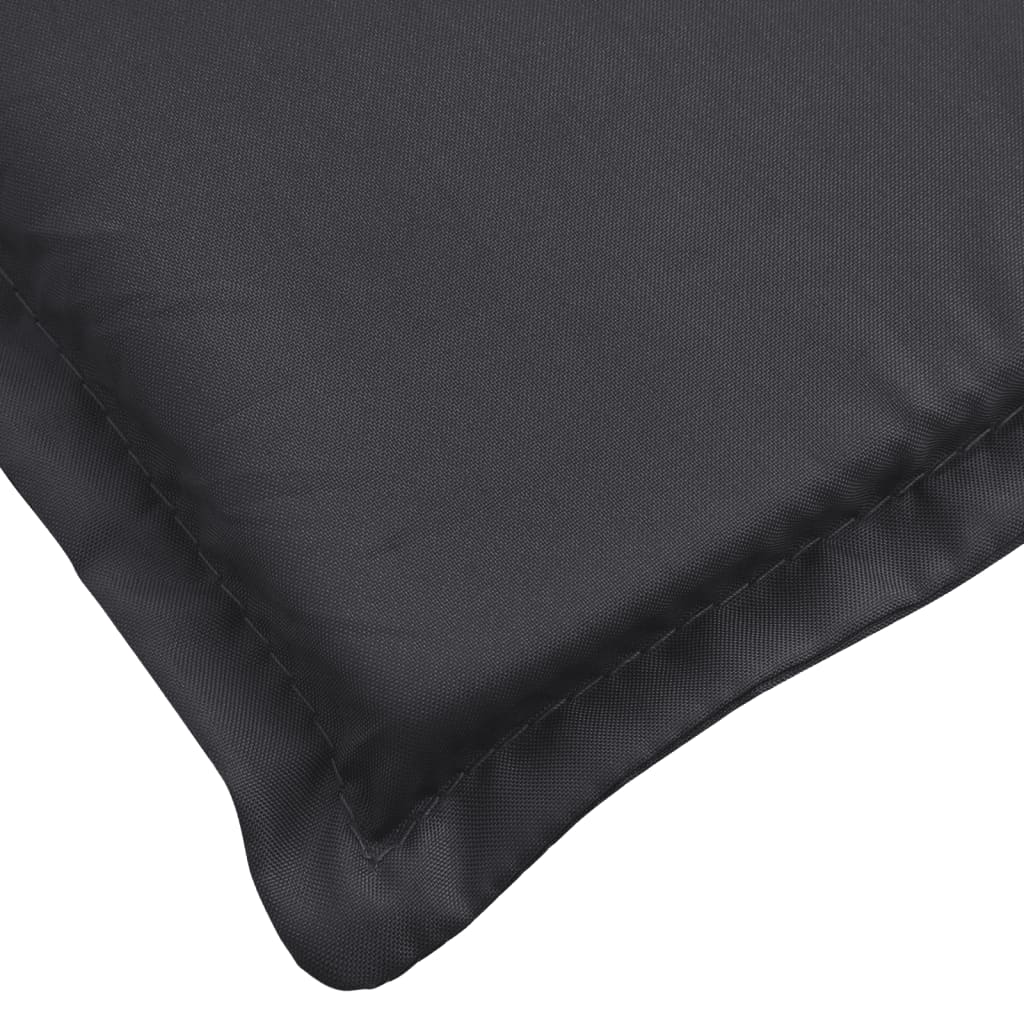 Cuscino per Lettino Nero 200x70x3 cm in Tessuto Oxford 314225