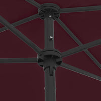 Ombrellone da Spiaggia Rosso Bordò 180x120 cm 314723