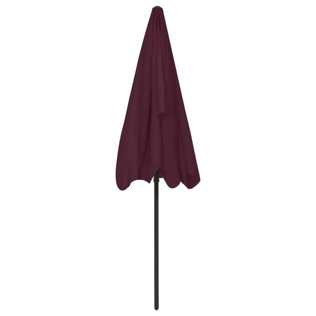 Ombrellone da spiaggia 200 x 125 cm rosso bordeaux 02_0008404