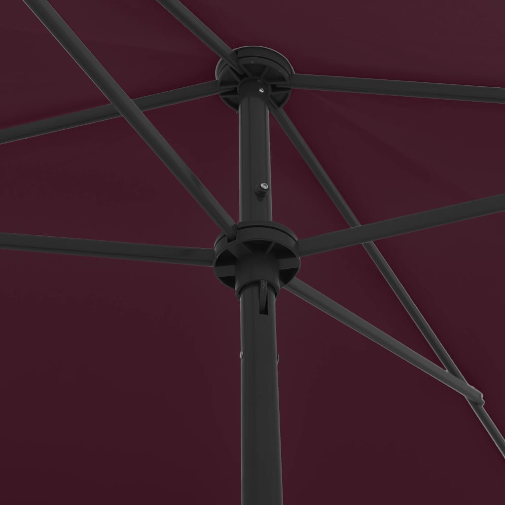 Ombrellone da spiaggia 200 x 125 cm rosso bordeaux 02_0008404