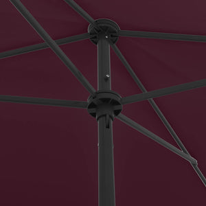 Ombrellone da spiaggia 200 x 125 cm rosso bordeaux 02_0008404