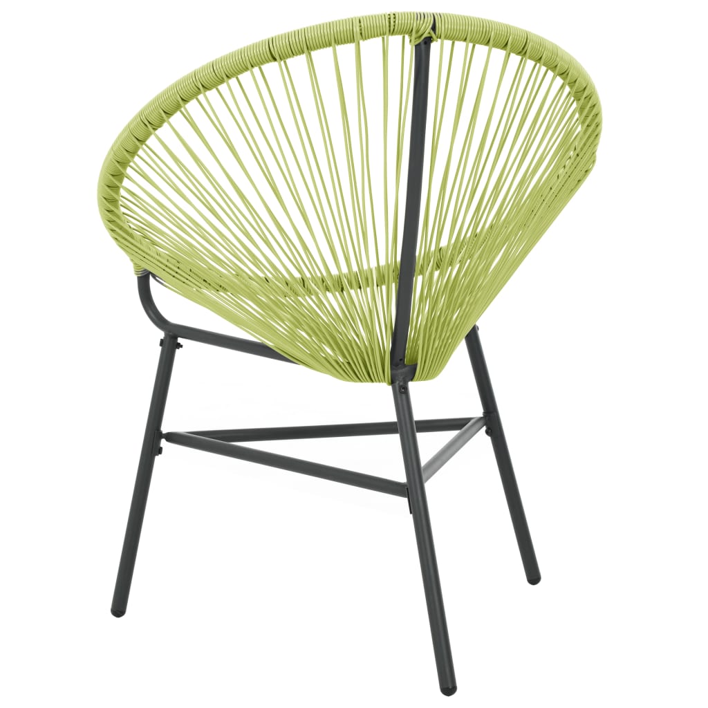 Sedia Acapulco da Giardino in Polyrattan Verde 313141