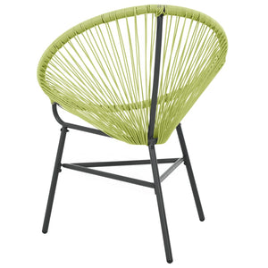 Sedia Acapulco da Giardino in Polyrattan Verde 313141