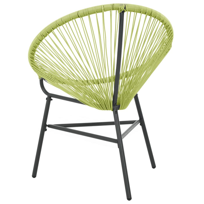 Sedia Acapulco da Giardino in Polyrattan Verde 313141