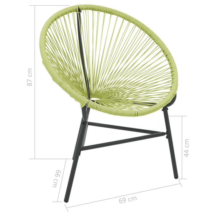 Sedia Acapulco da Giardino in Polyattan Verde cod mxl 22849