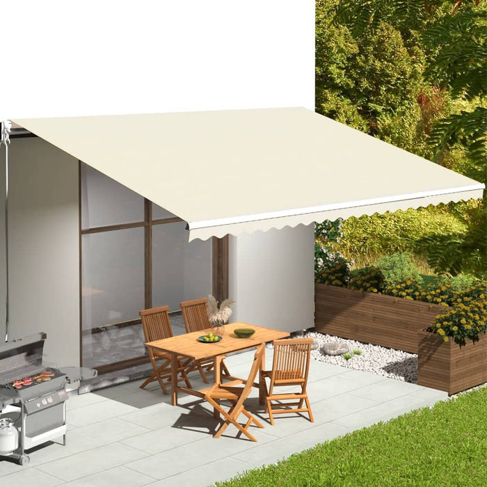 Tessuto di Ricambio per Tenda da Sole Crema 6x3,5 m 311934