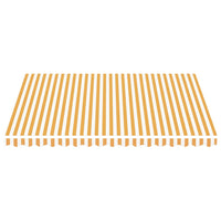 Tessuto di Ricambio per Tenda da Sole Giallo e Bianco 4x3,5 m 311938