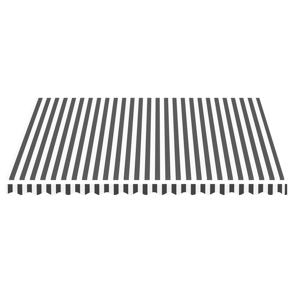 Tessuto di Ricambio per Tenda da Sole Antracite e Bianco 4x3,5m 311988