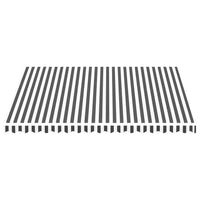 Tessuto di Ricambio per Tenda da Sole Antracite e Bianco 4x3,5m 311988