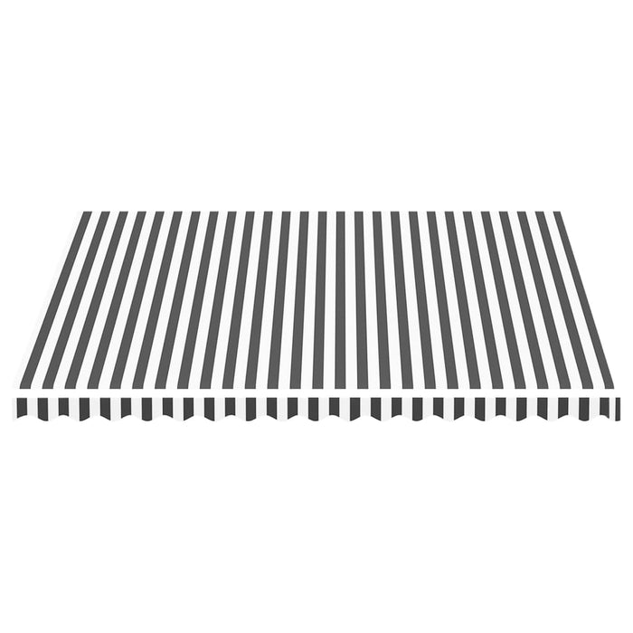 Tessuto di Ricambio per Tenda da Sole Antracite e Bianco 4x3,5m 311988