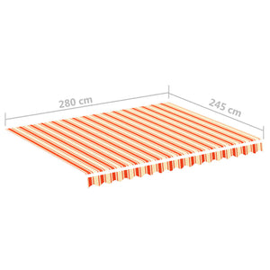 Tessuto di Ricambio per Tenda da Sole Giallo e Arancio 3x2,5 m 312015