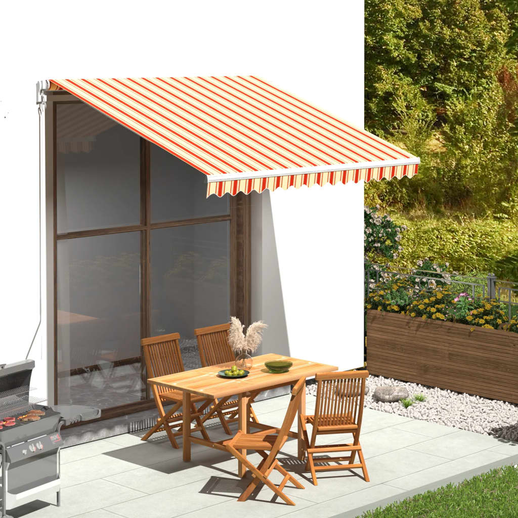 Tessuto di Ricambio per Tenda da Sole Giallo e Arancio 3x2,5 m 312015