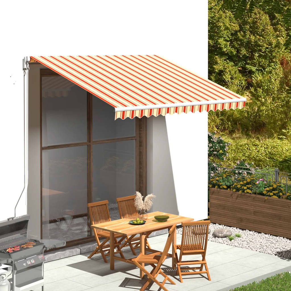Tessuto di Ricambio per Tenda da Sole Giallo e Arancio 3x2,5 m cod mxl 68321