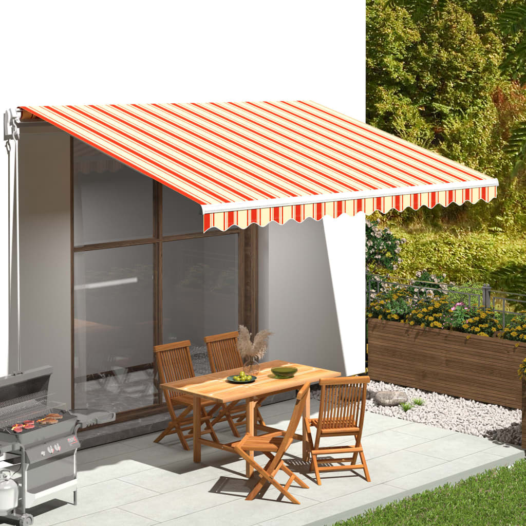 Tessuto di Ricambio per Tenda da Sole Giallo e Arancio 4,5x3,5m 312020