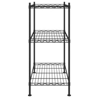 Scaffale a 3 Livelli 60x35x76 cm Nero 150 kg 324620