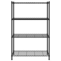 Scaffale a 4 Livelli 90x35x137 cm Nero 200 kg 324622