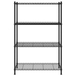 Scaffale a 4 Livelli 90x35x137 cm Nero 200 kg 324622