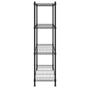 Scaffale a 4 Livelli 90x35x137 cm Nero 200 kg