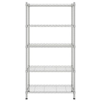 Scaffale a 5 Livelli 90x35x180 cm Cromato 250 kg 324623